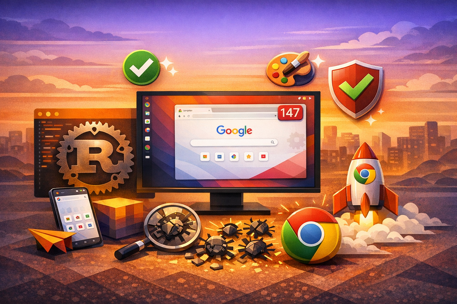 Computadores com Google Chrome.